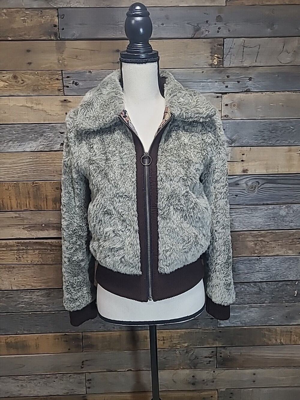 Mcafee Macphee Tomorrowland Faux Fur Bomber Jacket Small Vintage Japanese